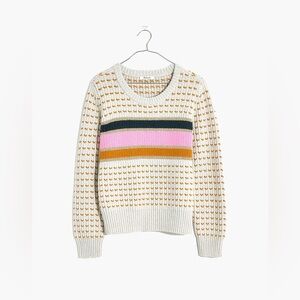 Madewell Striped Barfield Sweater Wool knit Size S
